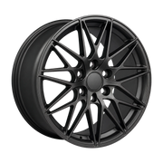 Dorimm DR-0016 Matte Black forged wheel, near-front three-quarter studio view