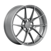 Dorimm DR-0021 Matte Black forged wheel, near-front three-quarter studio view