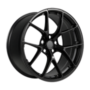 Dorimm DR-0029 Gloss Black forged wheel, near-front three-quarter studio view