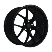 Dorimm DR-0029 Matte Black forged wheel, near-front three-quarter studio view