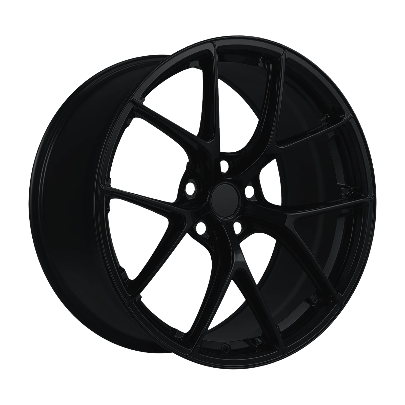 Dorimm DR-0029 Matte Black forged wheel, near-front three-quarter studio view