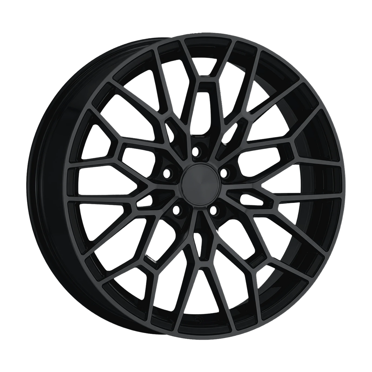 Dorimm DR-0030 Matte Black forged wheel, near-front three-quarter studio view