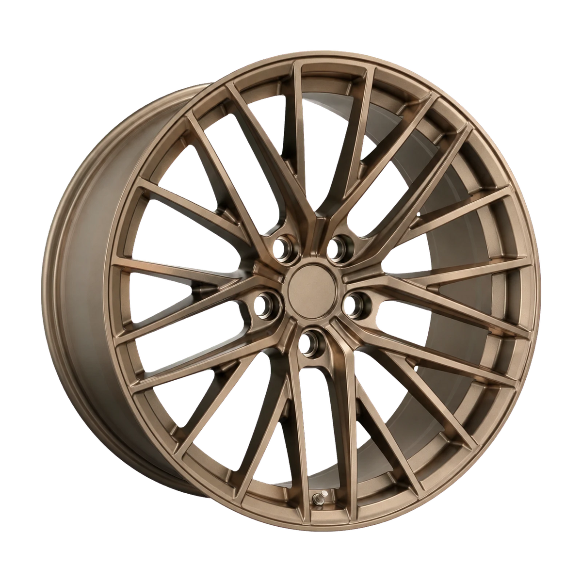 Dorimm DR-0031 Satin Bronze forged wheel, near-front three-quarter studio view