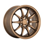 Dorimm DR-0032 Satin Bronze forged wheel, near-front three-quarter studio view