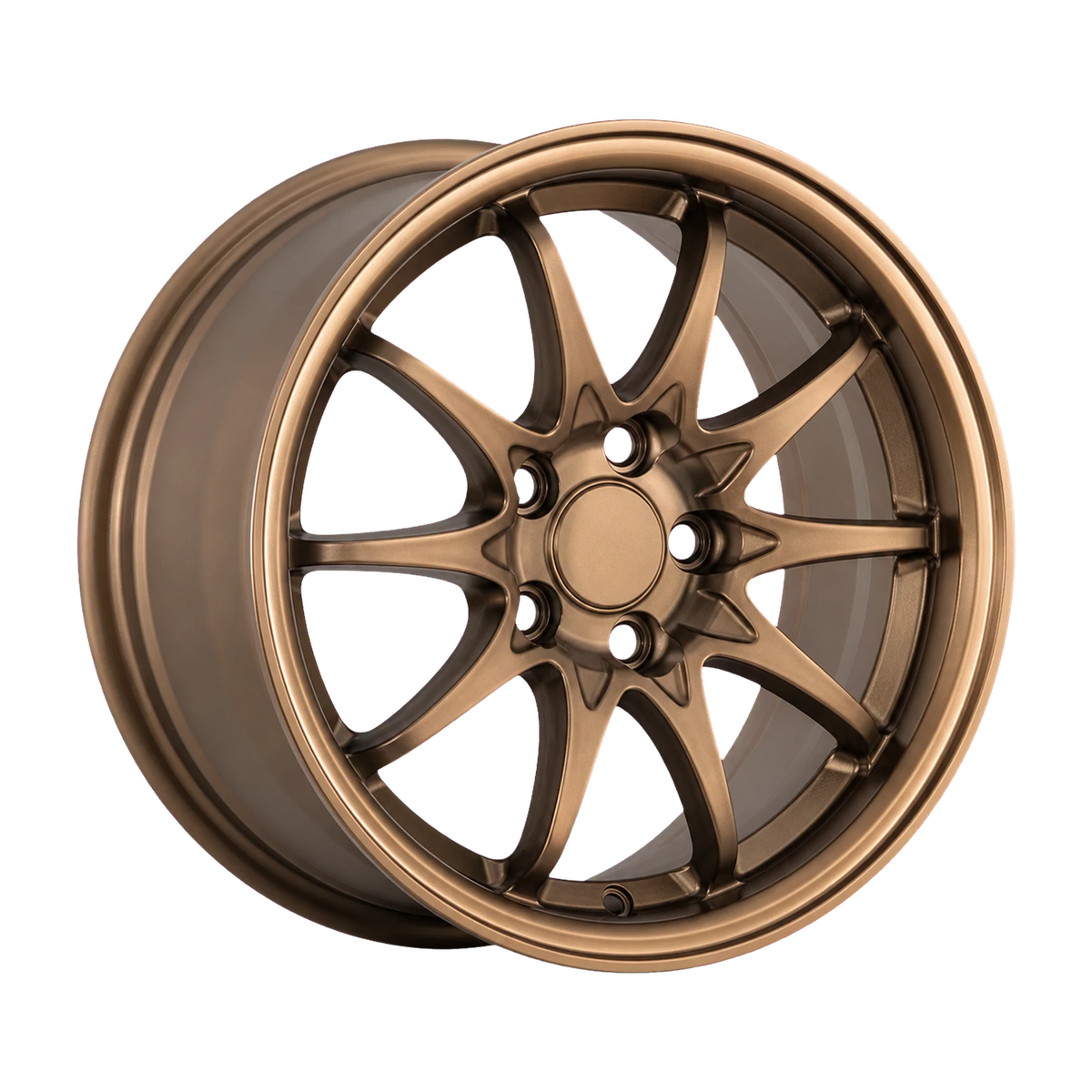 Dorimm DR-0032 Satin Bronze forged wheel, near-front three-quarter studio view