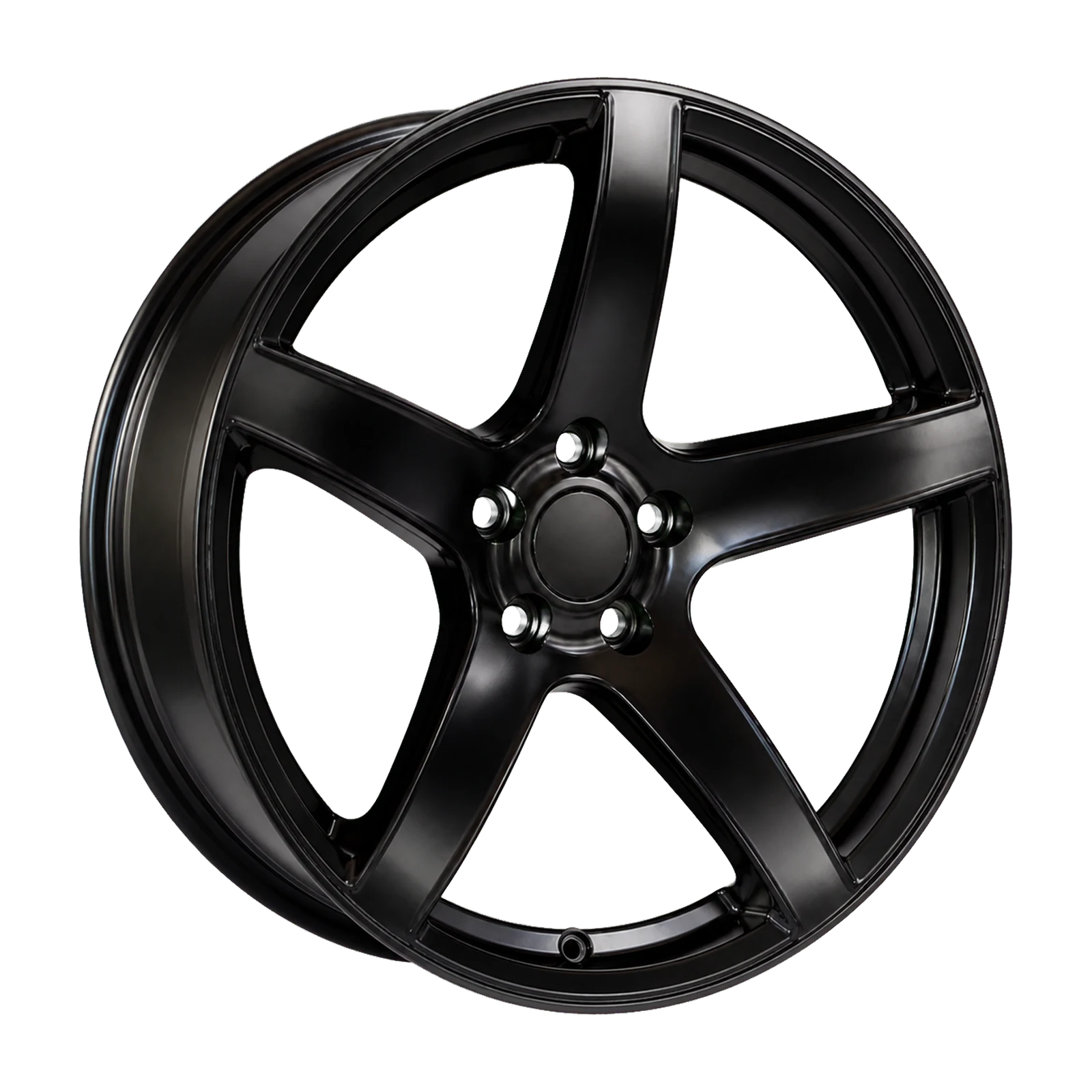 Dorimm DR-0038 Gloss Black forged wheel, near-front three-quarter studio view