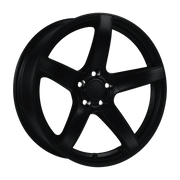 Dorimm DR-0038 Matte Black forged wheel, near-front three-quarter studio view