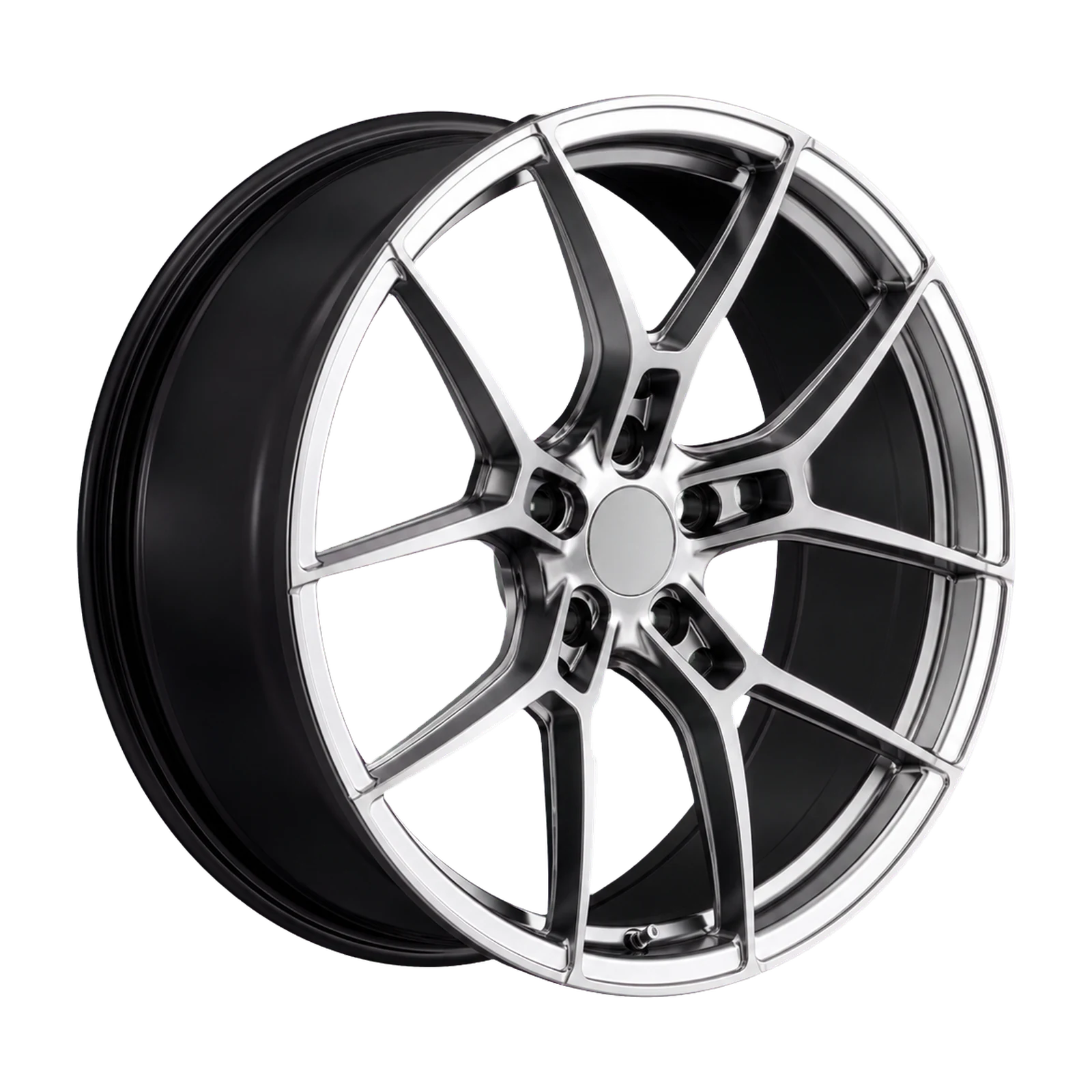 Dorimm DR-0047 Black Machined forged wheel, near-front three-quarter studio view