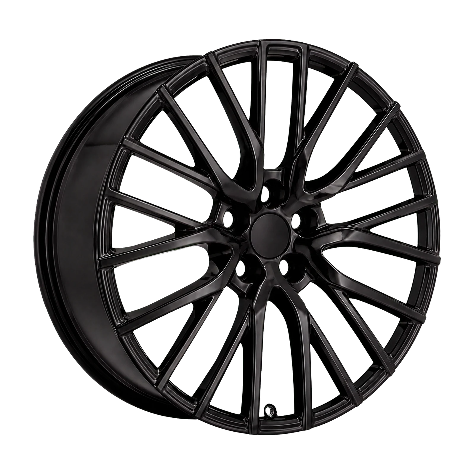 Dorimm DR-0054 Gloss Black forged wheel, near-front three-quarter studio view