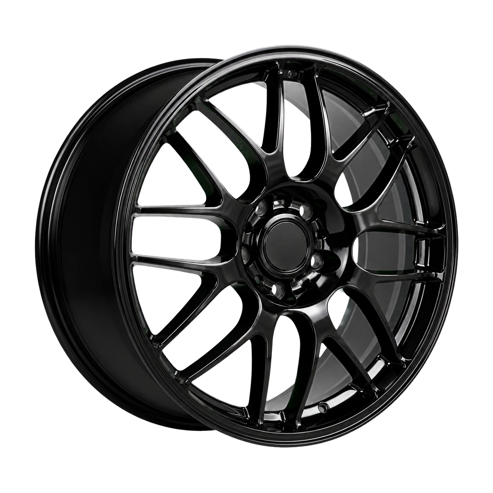 Dorimm DR-0062 Gloss Black forged wheel, near-front three-quarter studio view