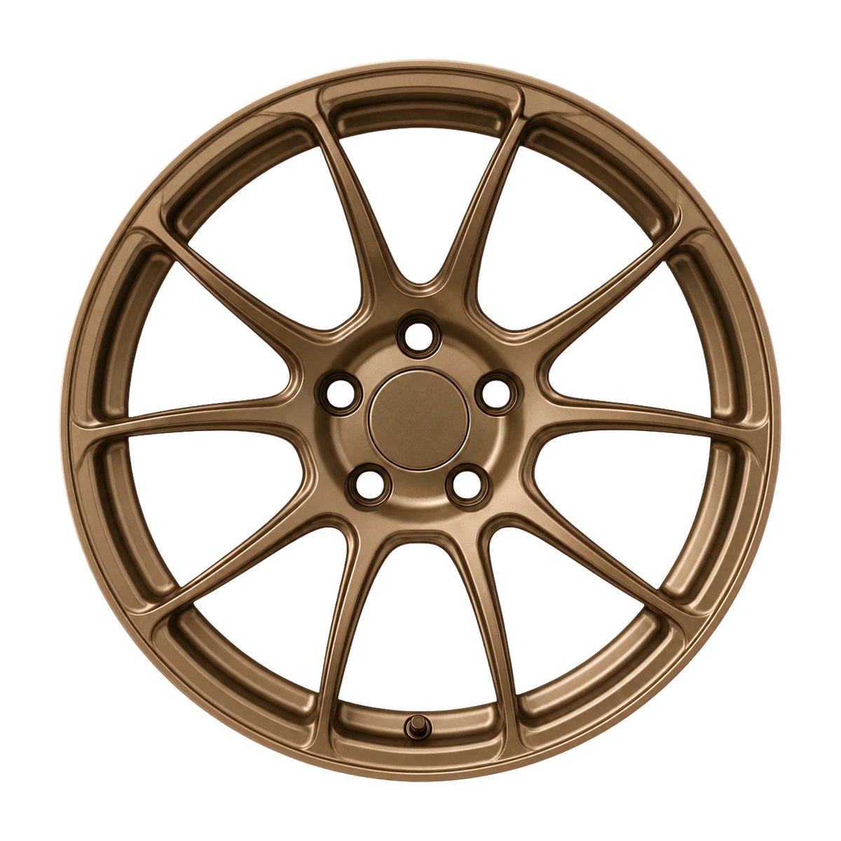 Dorimm DR-0079 Satin Bronze forged wheel, near-front three-quarter studio view