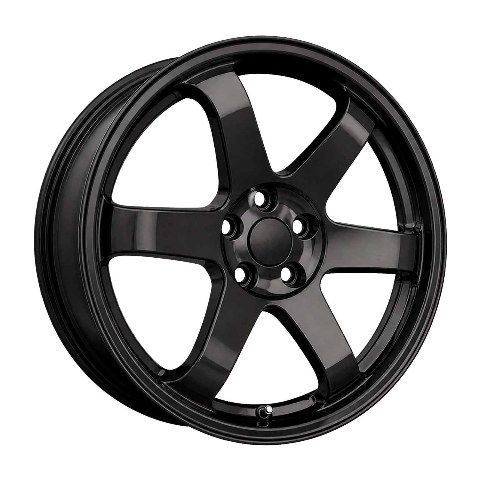 Dorimm DR-0081 Gloss Black forged wheel, near-front three-quarter studio view