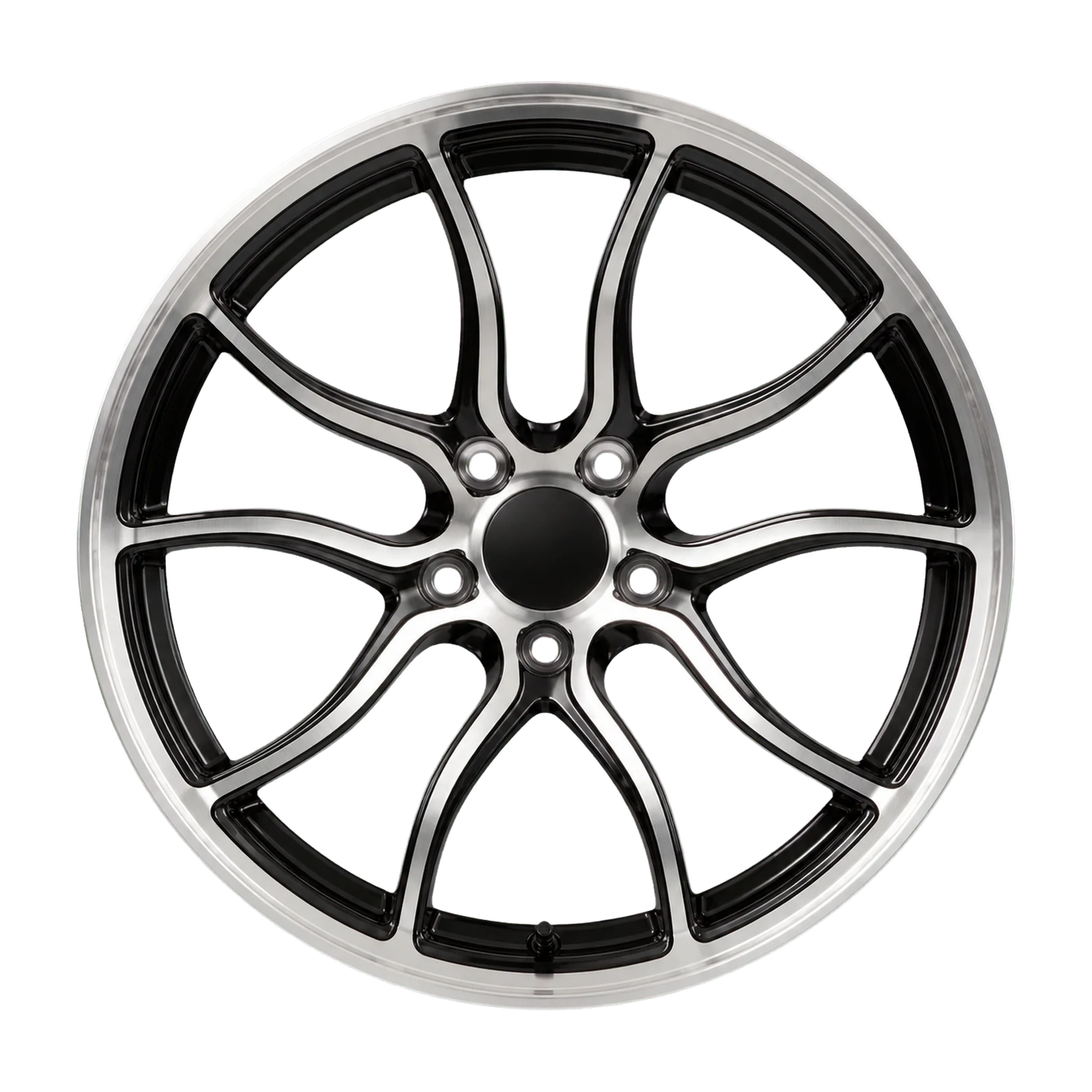 Dorimm DR-0089 Black Machined forged wheel, near-front three-quarter studio view