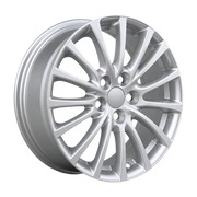 Dorimm DR-0196 Hyper Silver forged wheel, near-front three-quarter studio view