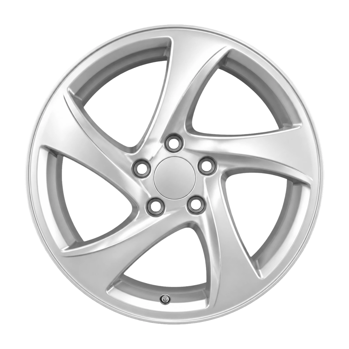 Dorimm DR-0203 Hyper Silver forged wheel, near-front three-quarter studio view