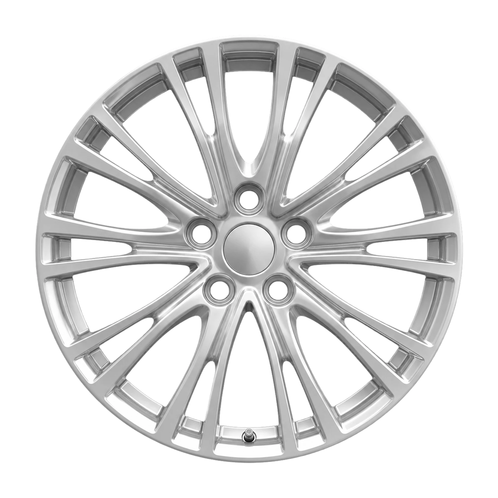 Dorimm DR-0234 Hyper Silver forged wheel, near-front three-quarter studio view
