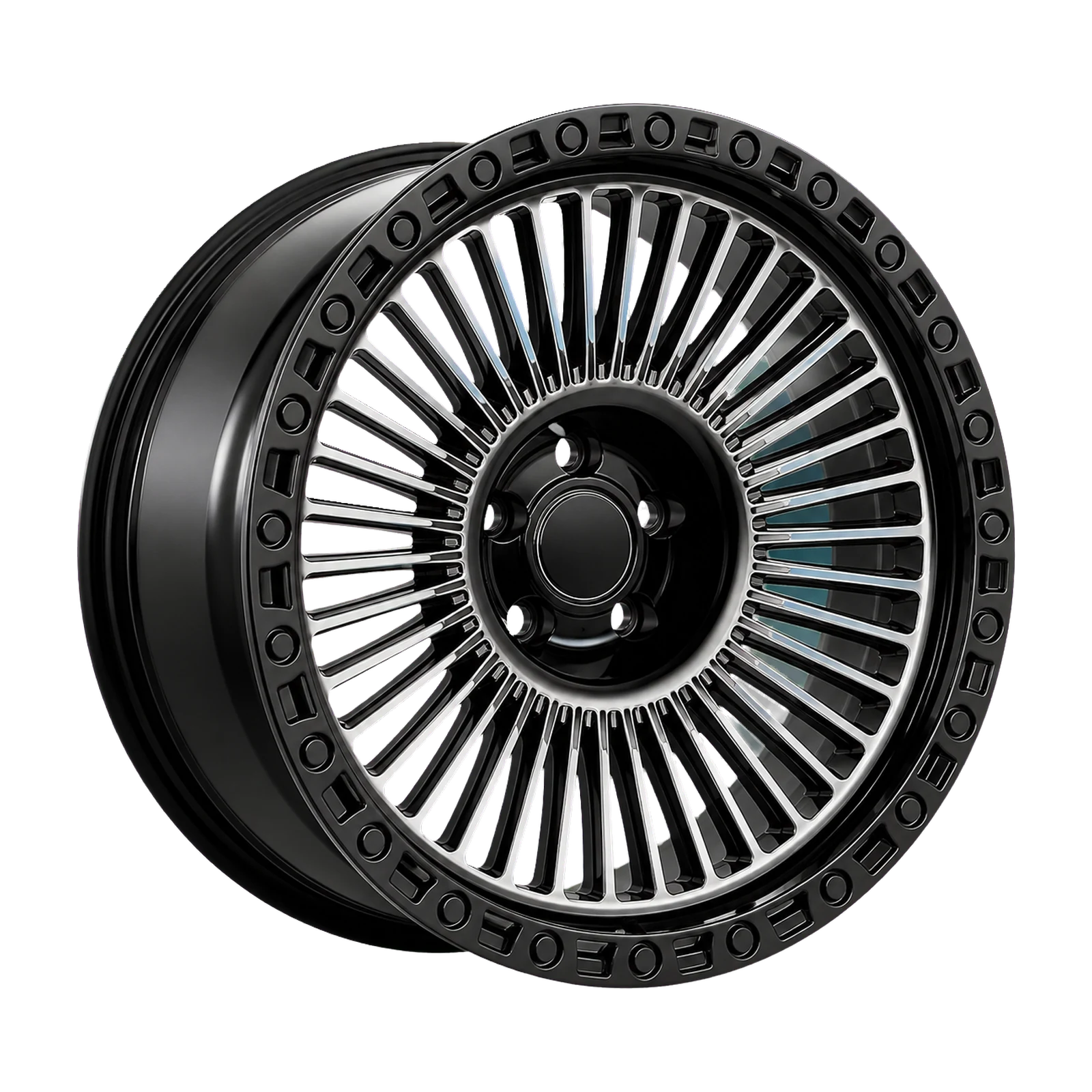 Dorimm DR-0255 Black Machined forged wheel, near-front three-quarter studio view