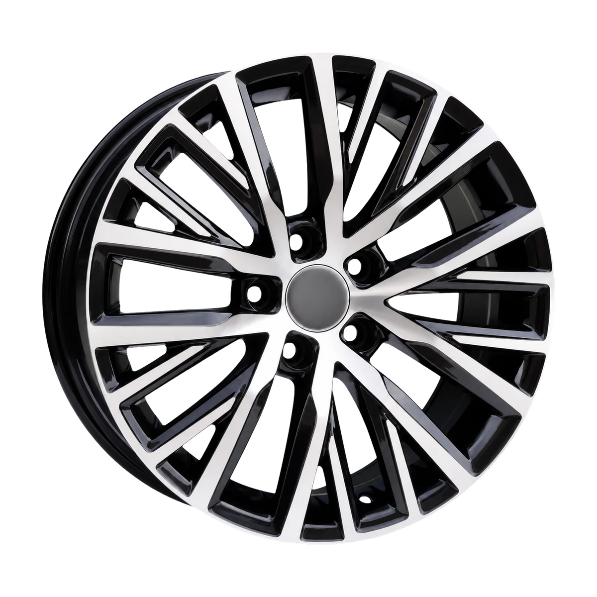 Dorimm DR-0343 Black Machined forged wheel, near-front three-quarter studio view