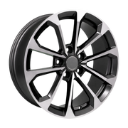 Dorimm DR-0382 Black Machined forged wheel, near-front three-quarter studio view