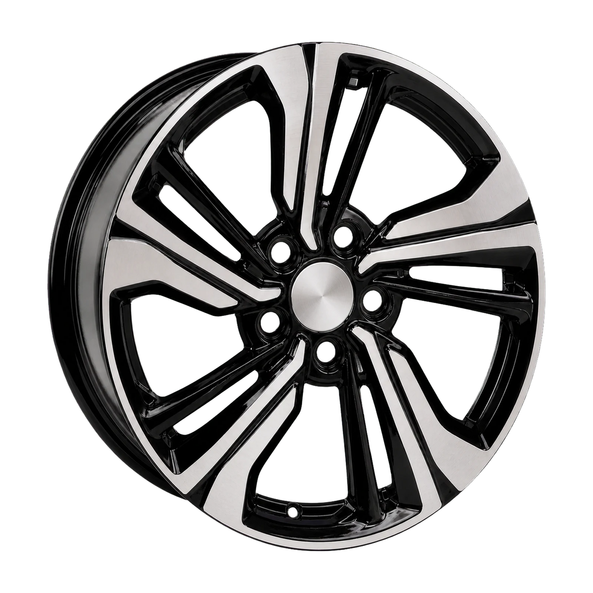 Dorimm DR-0396 Black Machined forged wheel, near-front three-quarter studio view