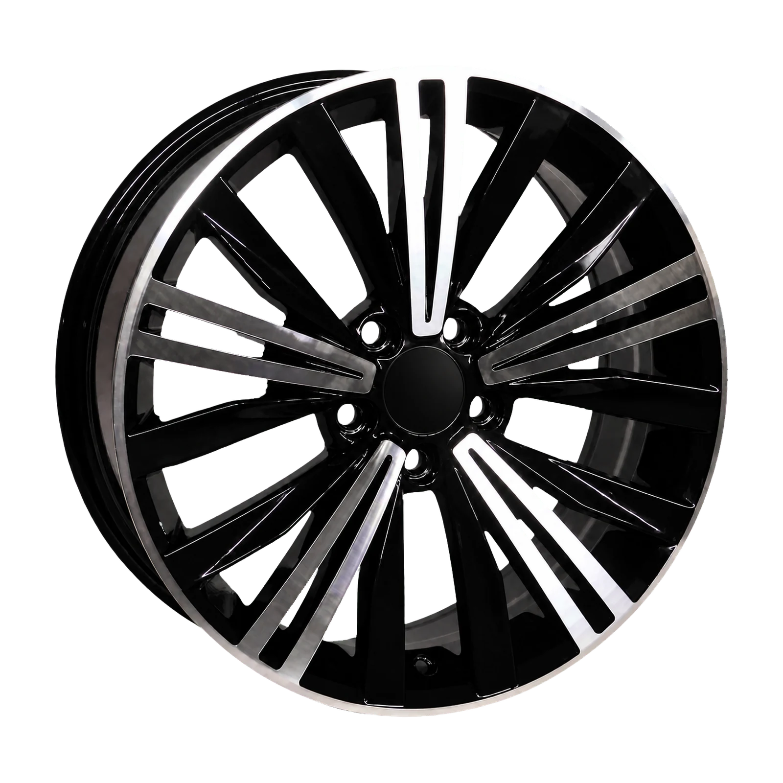 Dorimm DR-0420 Black Machined forged wheel, near-front three-quarter studio view