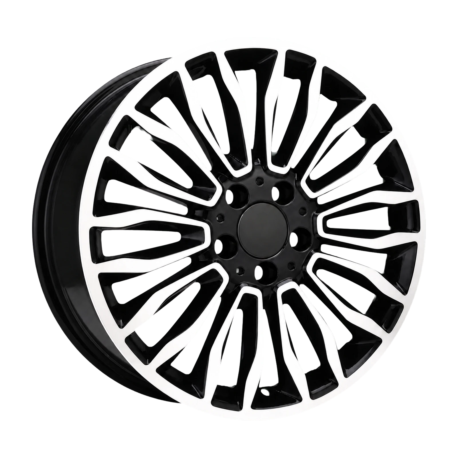 Dorimm DR-0427 Black Machined forged wheel, near-front three-quarter studio view