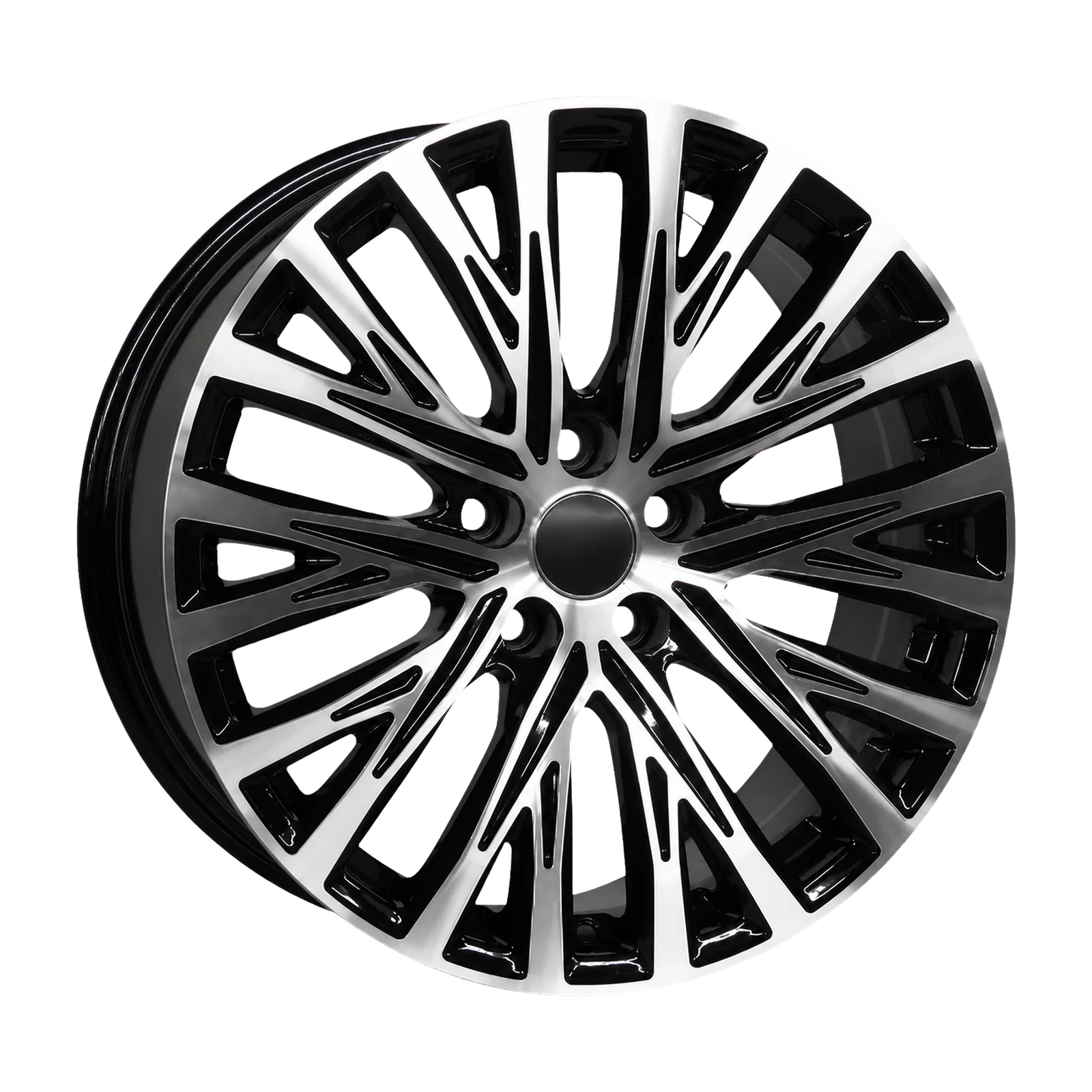 Dorimm DR-0435 Black Machined forged wheel, near-front three-quarter studio view