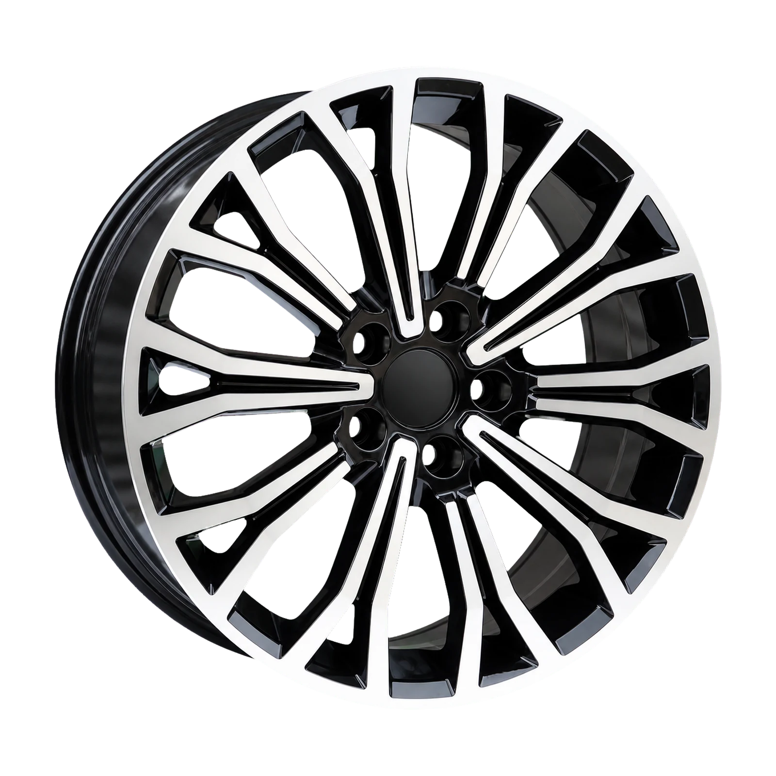 Dorimm DR-0445 Black Machined forged wheel, near-front three-quarter studio view