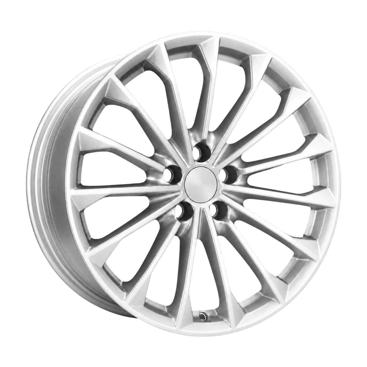Dorimm DR-0460 Hyper Silver forged wheel, near-front three-quarter studio view