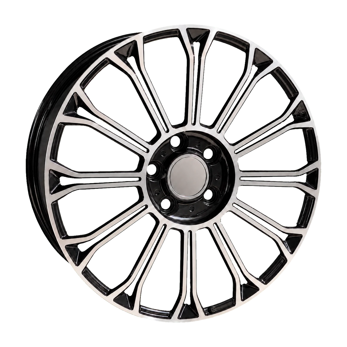 Dorimm DR-0464 Black Machined forged wheel, near-front three-quarter studio view