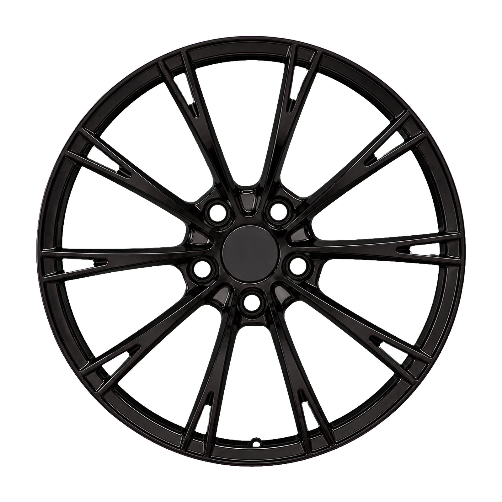 Dorimm DR-0469 Gloss Black forged wheel, near-front three-quarter studio view