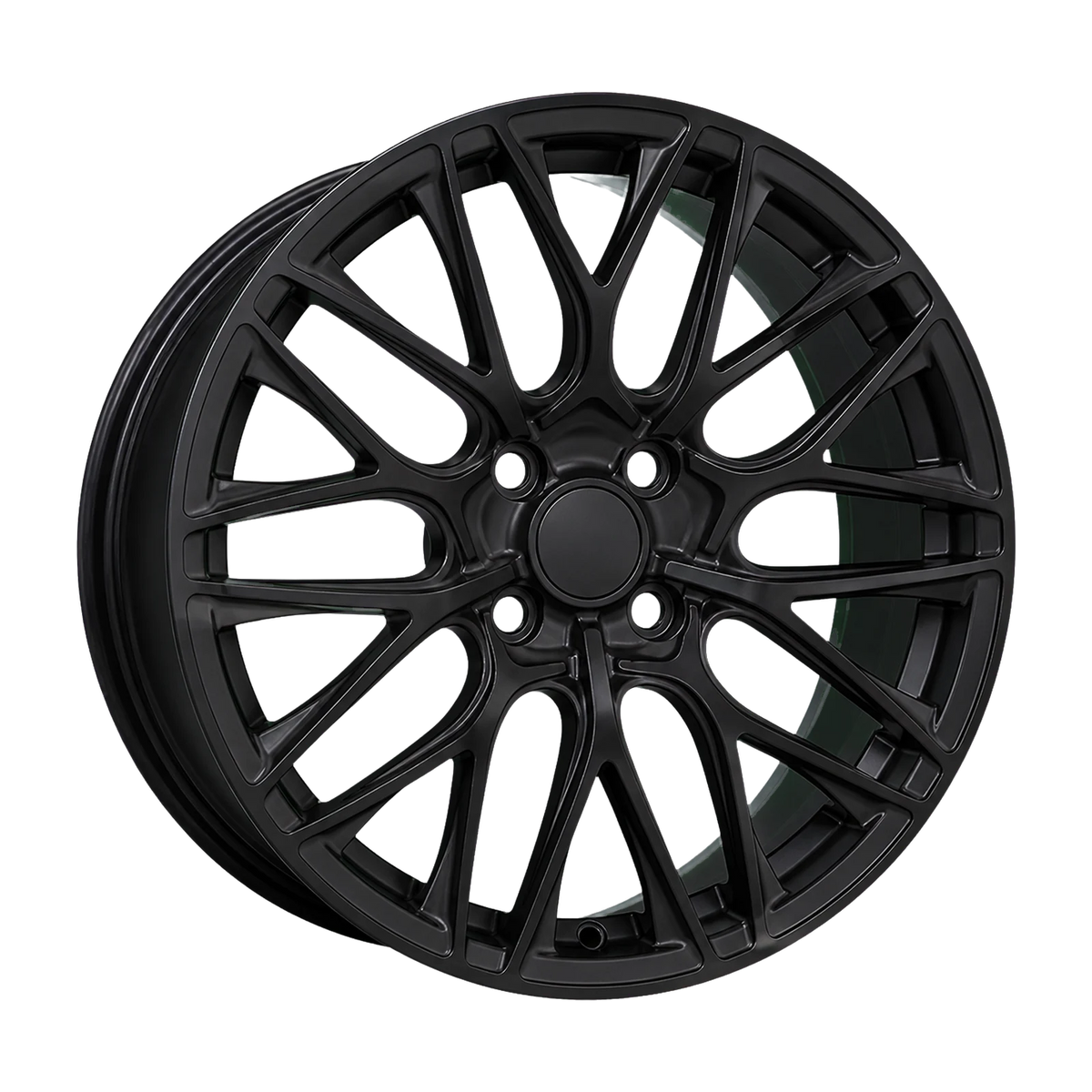Dorimm DR-0502 Matte Black forged wheel, near-front three-quarter studio view