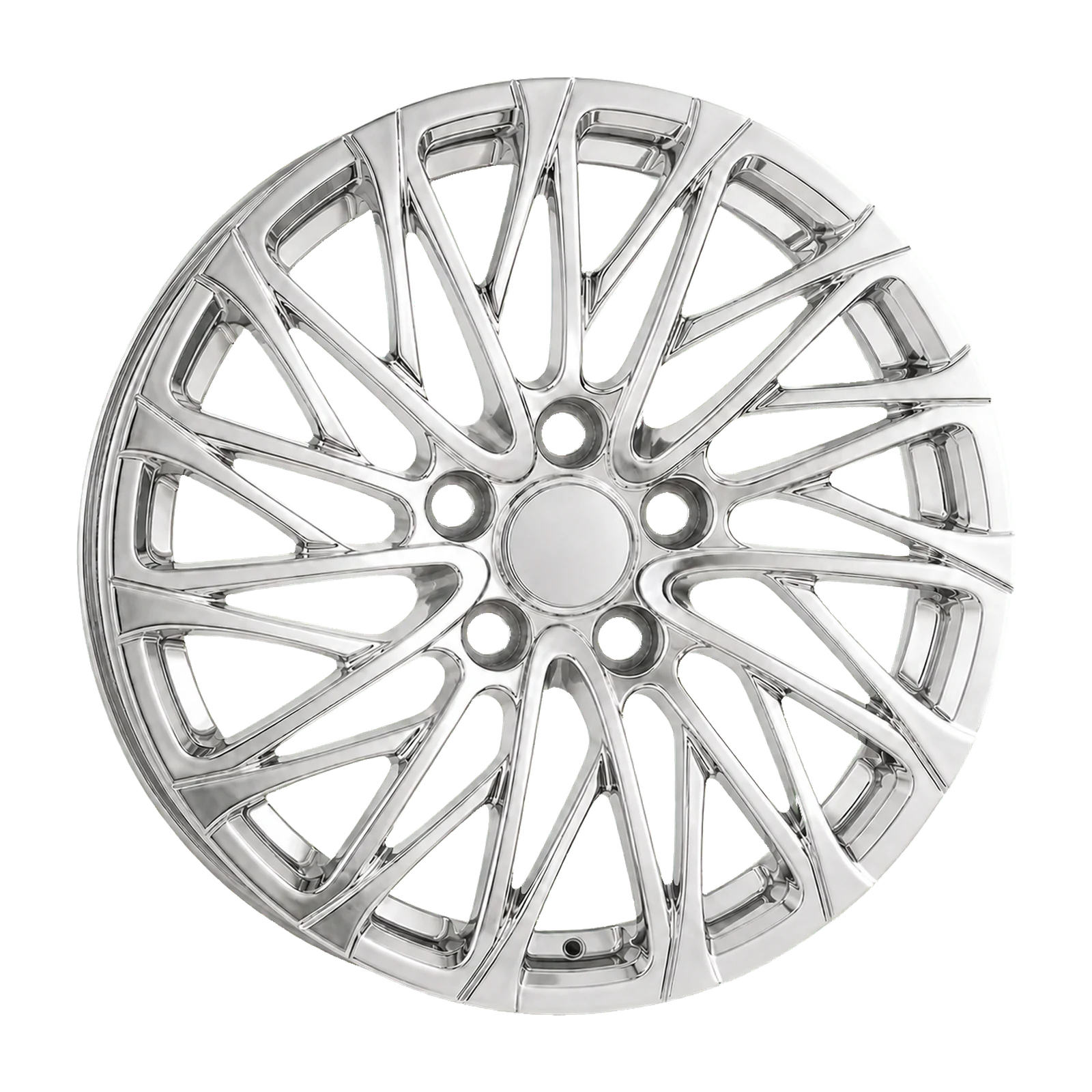 Dorimm DR-0520 Chrome / Polished forged wheel, near-front three-quarter studio view