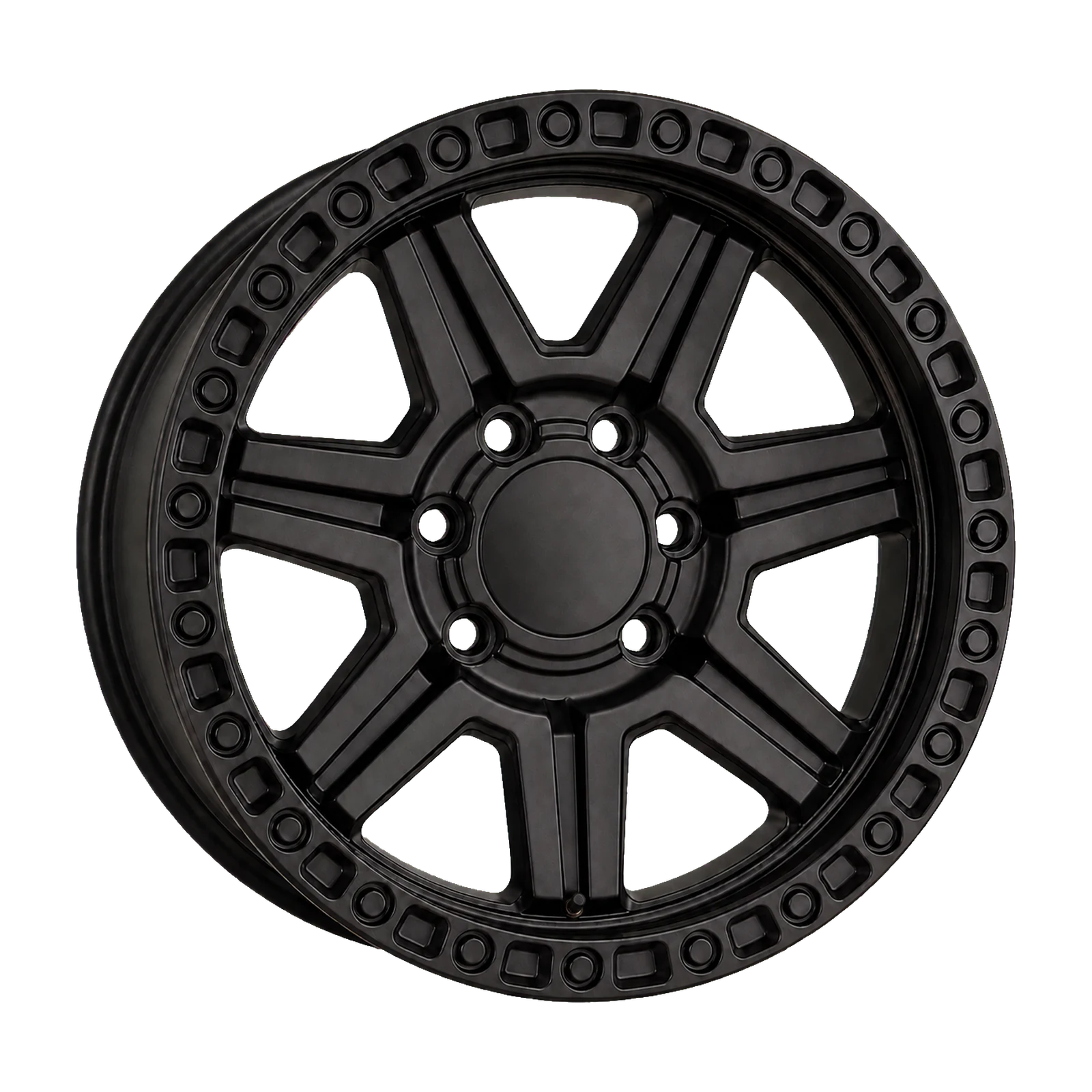 Dorimm DR-0525 Matte Black forged wheel, near-front three-quarter studio view