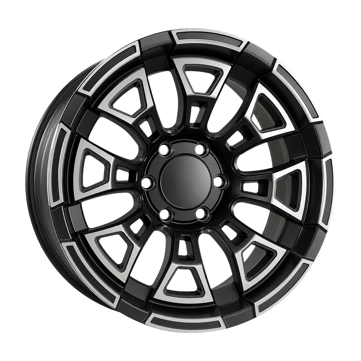Dorimm DR-0550 Black Machined forged wheel, near-front three-quarter studio view
