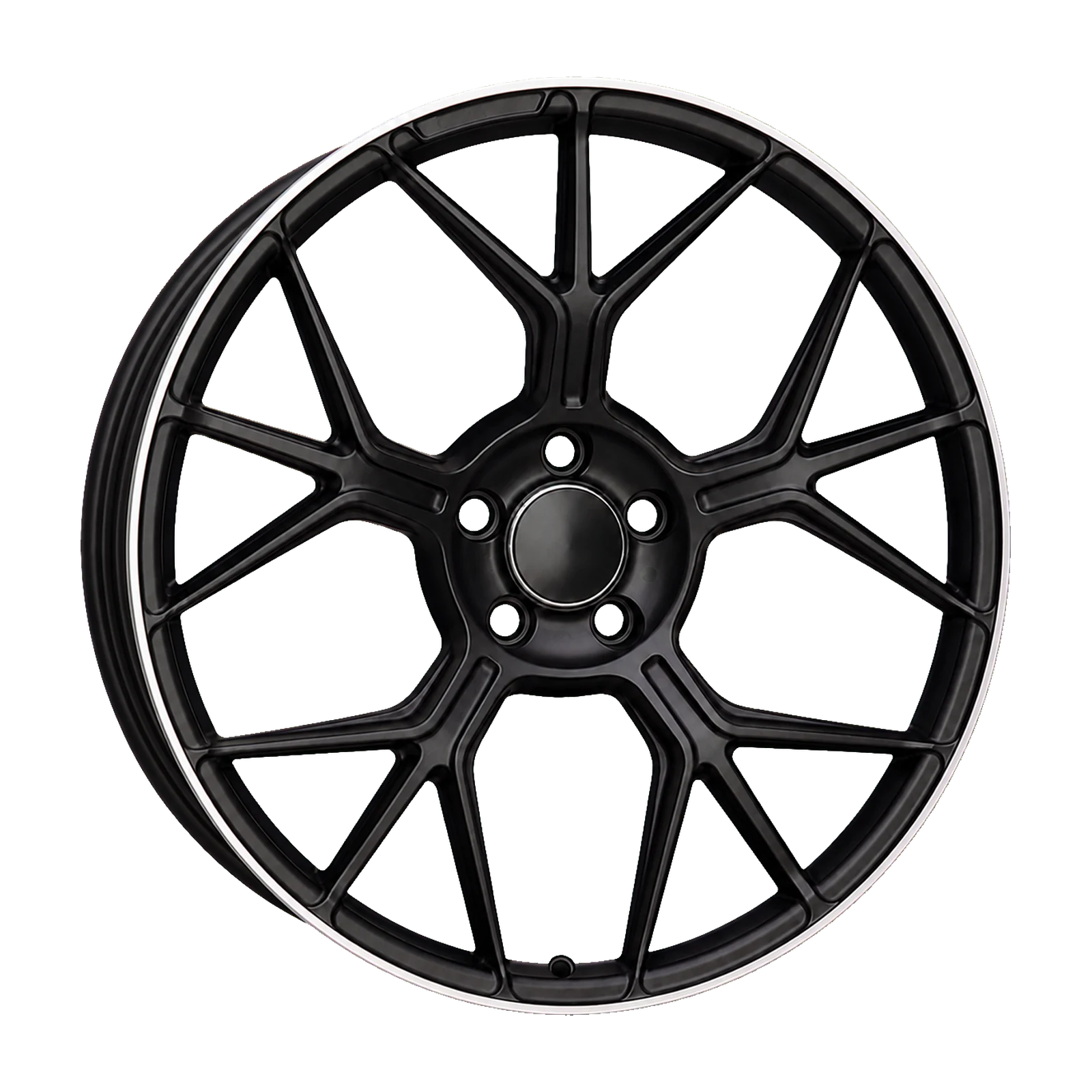 Dorimm DR-0568 Black Machined forged wheel, near-front three-quarter studio view