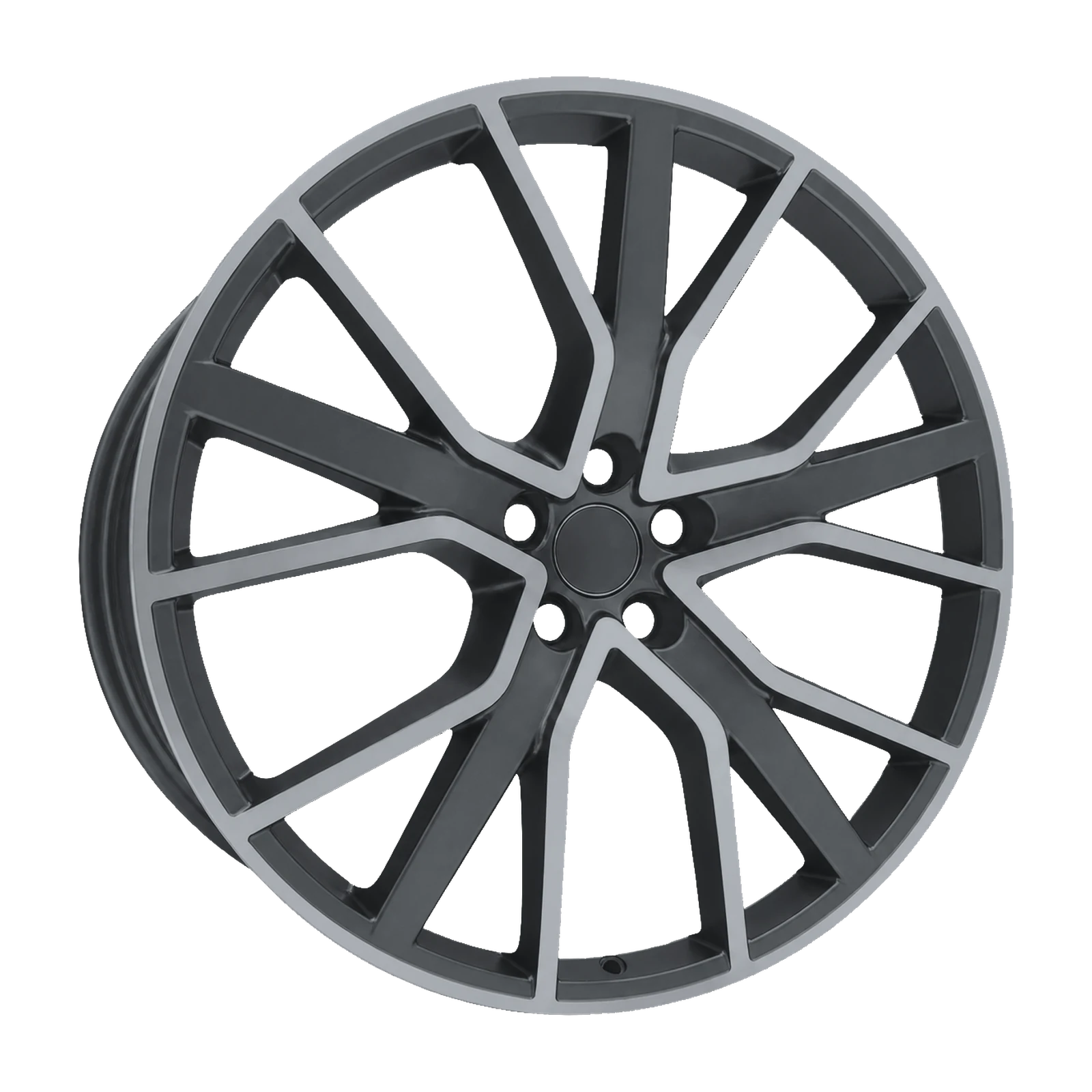 Dorimm DR-0587 Gunmetal forged wheel, near-front three-quarter studio view