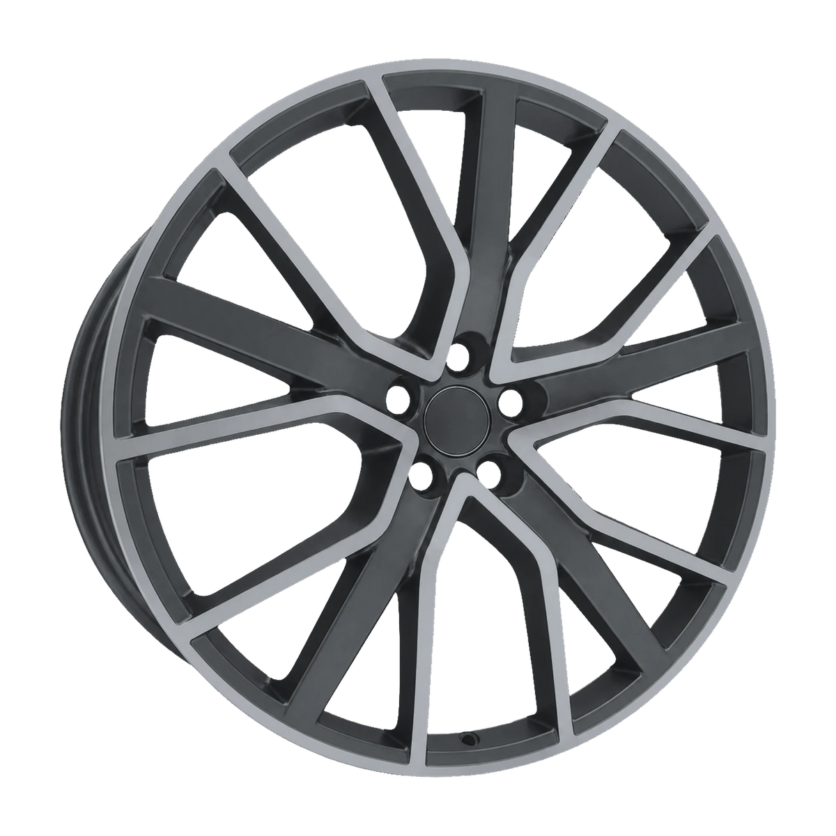 Dorimm DR-0587 Gunmetal forged wheel, near-front three-quarter studio view