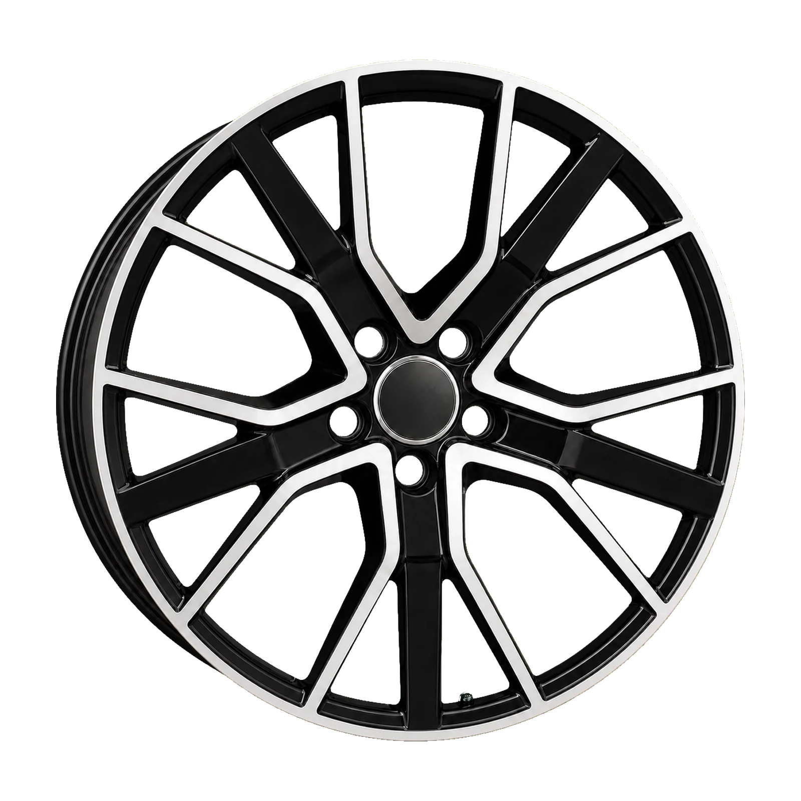 Dorimm DR-0590 Black Machined forged wheel, near-front three-quarter studio view