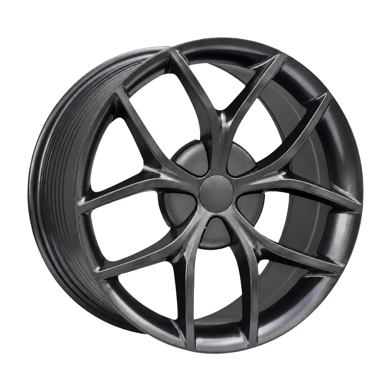 Dorimm DR-0596 Gunmetal forged wheel, near-front three-quarter studio view
