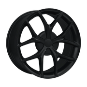 Dorimm DR-0596 Matte Black forged wheel, near-front three-quarter studio view