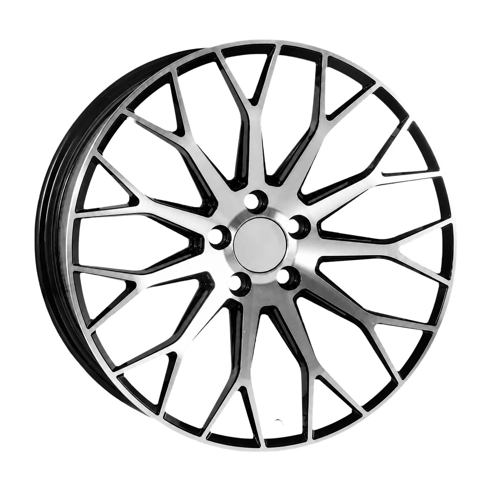 Dorimm DR-0615 Black Machined forged wheel, near-front three-quarter studio view