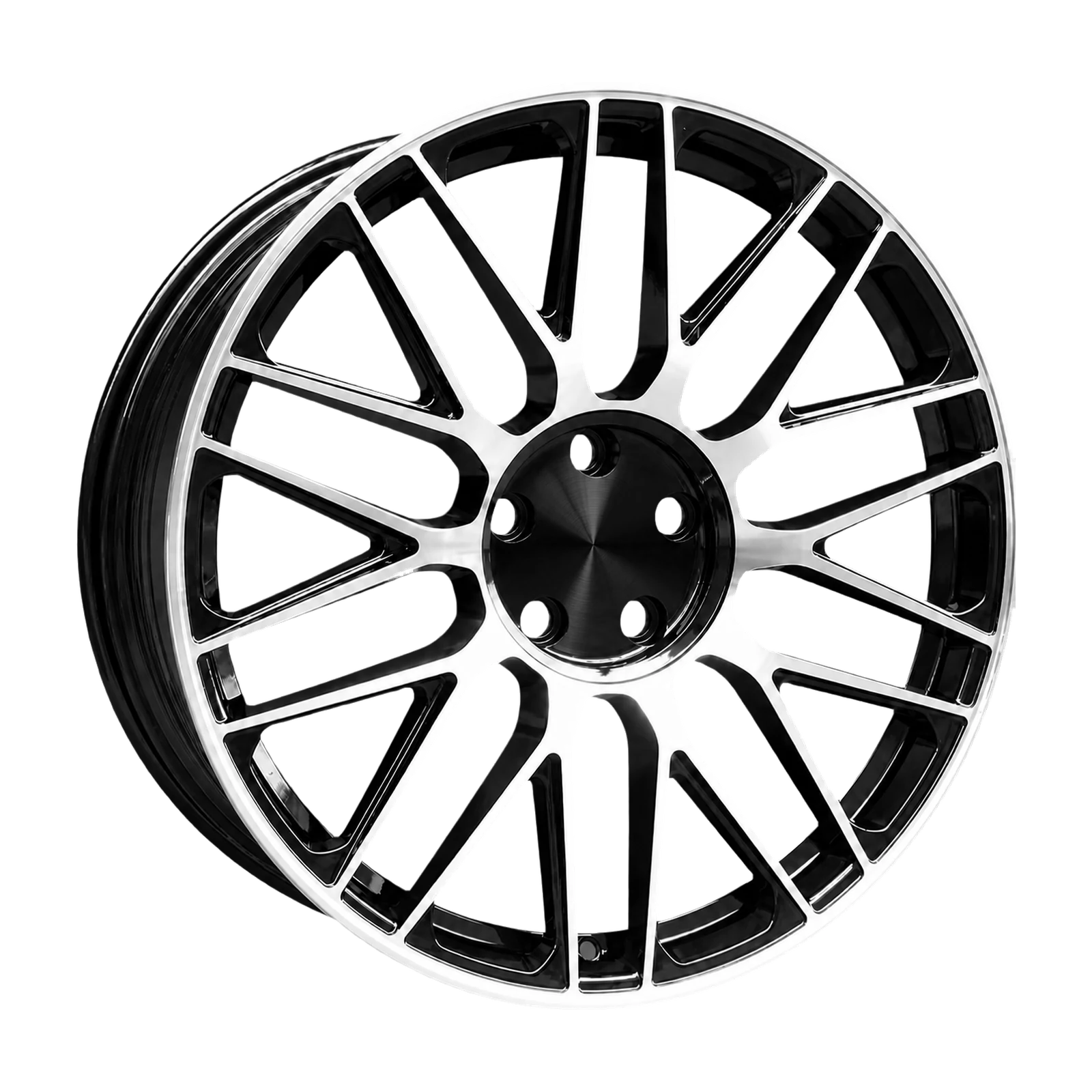 Dorimm DR-0639 Black Machined forged wheel, near-front three-quarter studio view