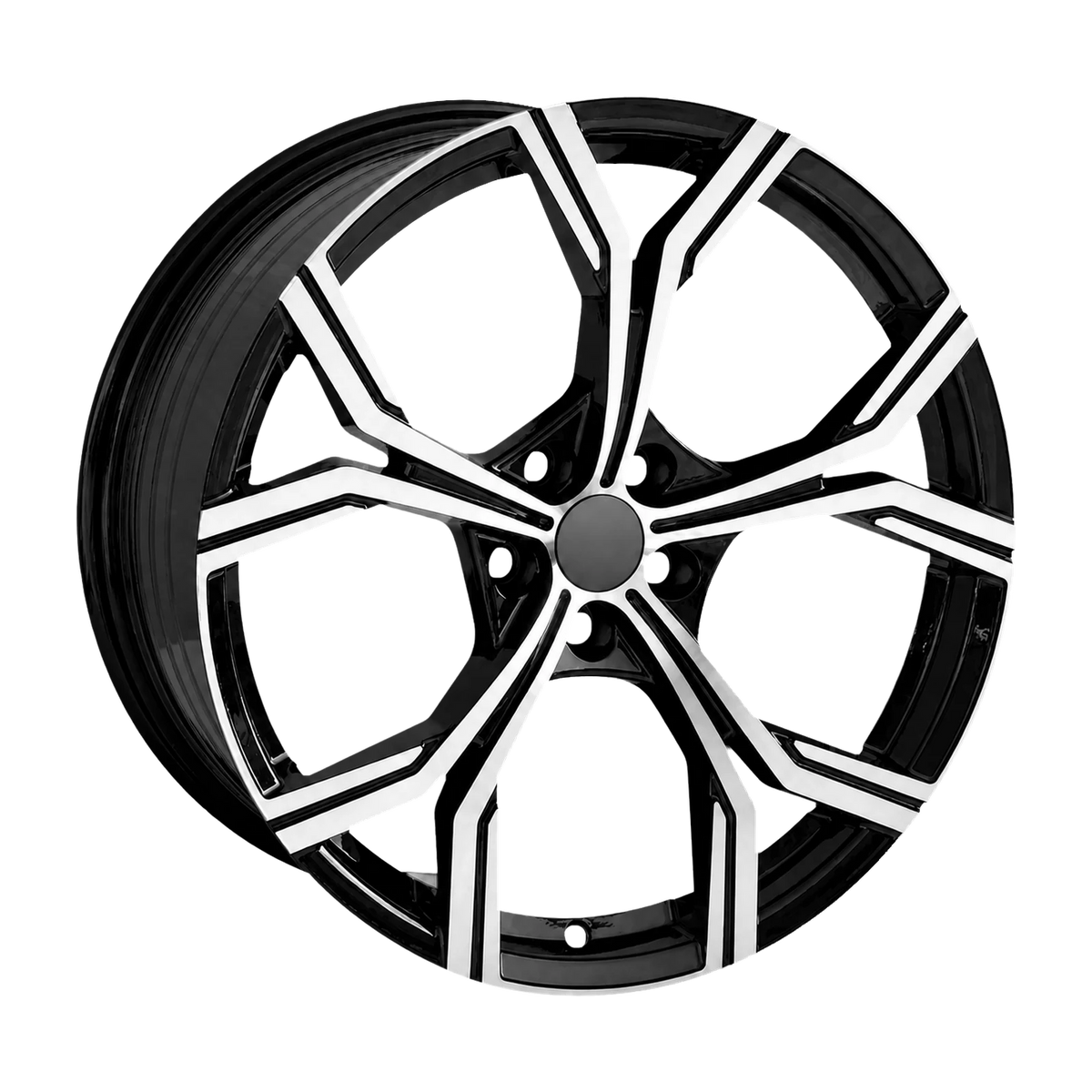Dorimm DR-0701 Black Machined forged wheel, near-front three-quarter studio view