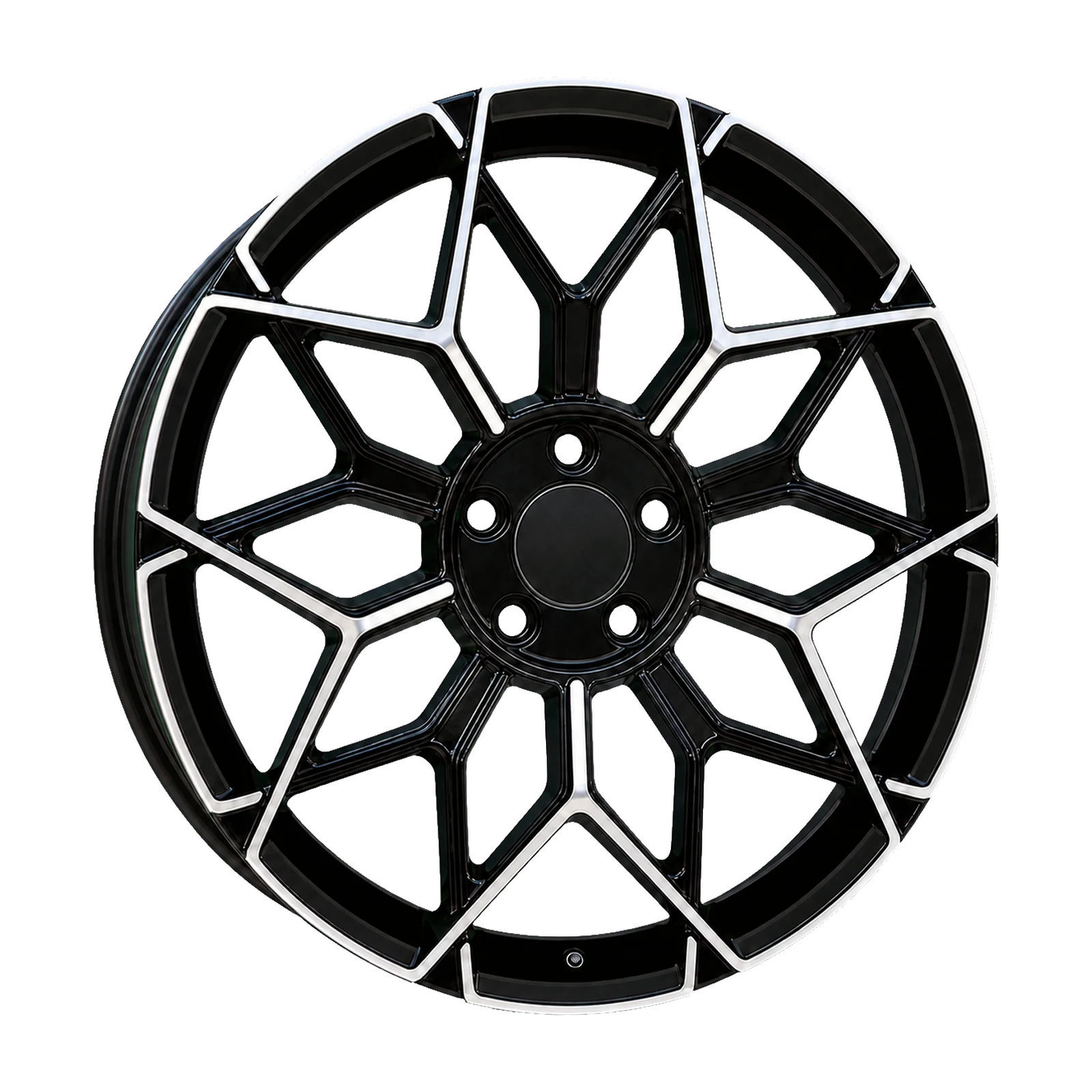 Dorimm DR-0716 Black Machined forged wheel, near-front three-quarter studio view