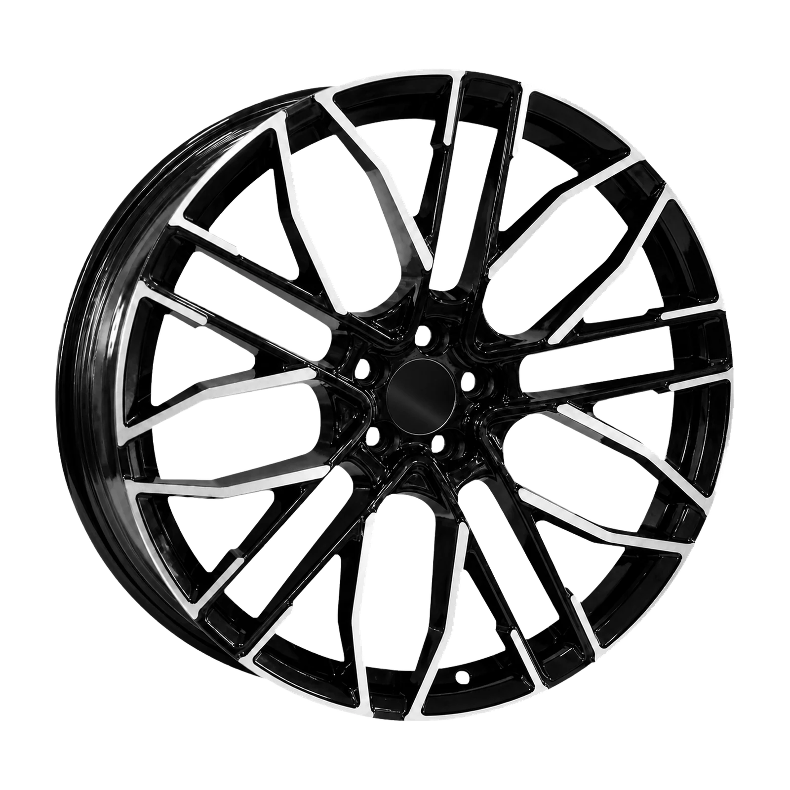 Dorimm DR-0717 Black Machined forged wheel, near-front three-quarter studio view