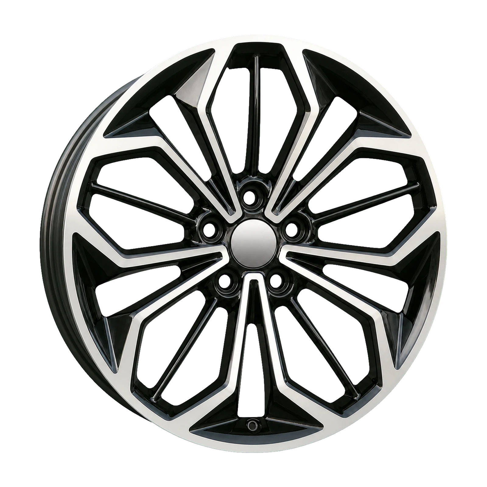 Dorimm DR-0722 Black Machined forged wheel, near-front three-quarter studio view