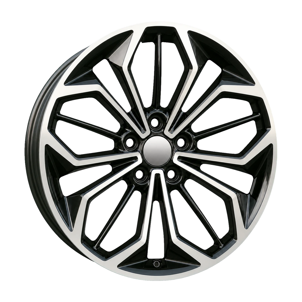 Dorimm DR-0722 Black Machined forged wheel, near-front three-quarter studio view