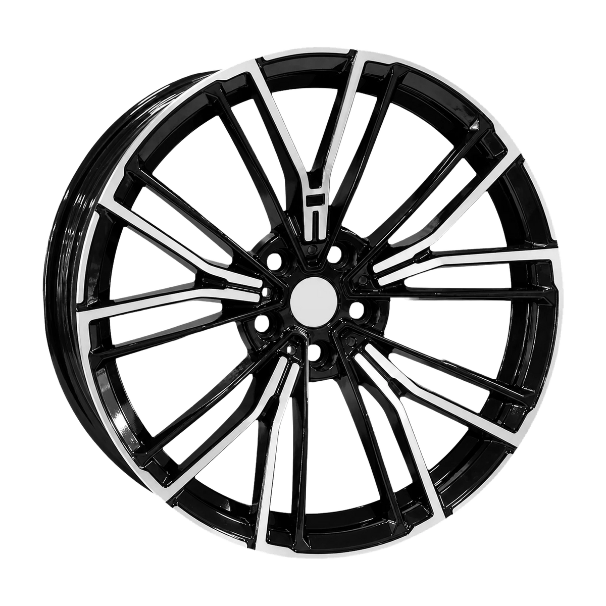 Dorimm DR-0762 Black Machined forged wheel, near-front three-quarter studio view