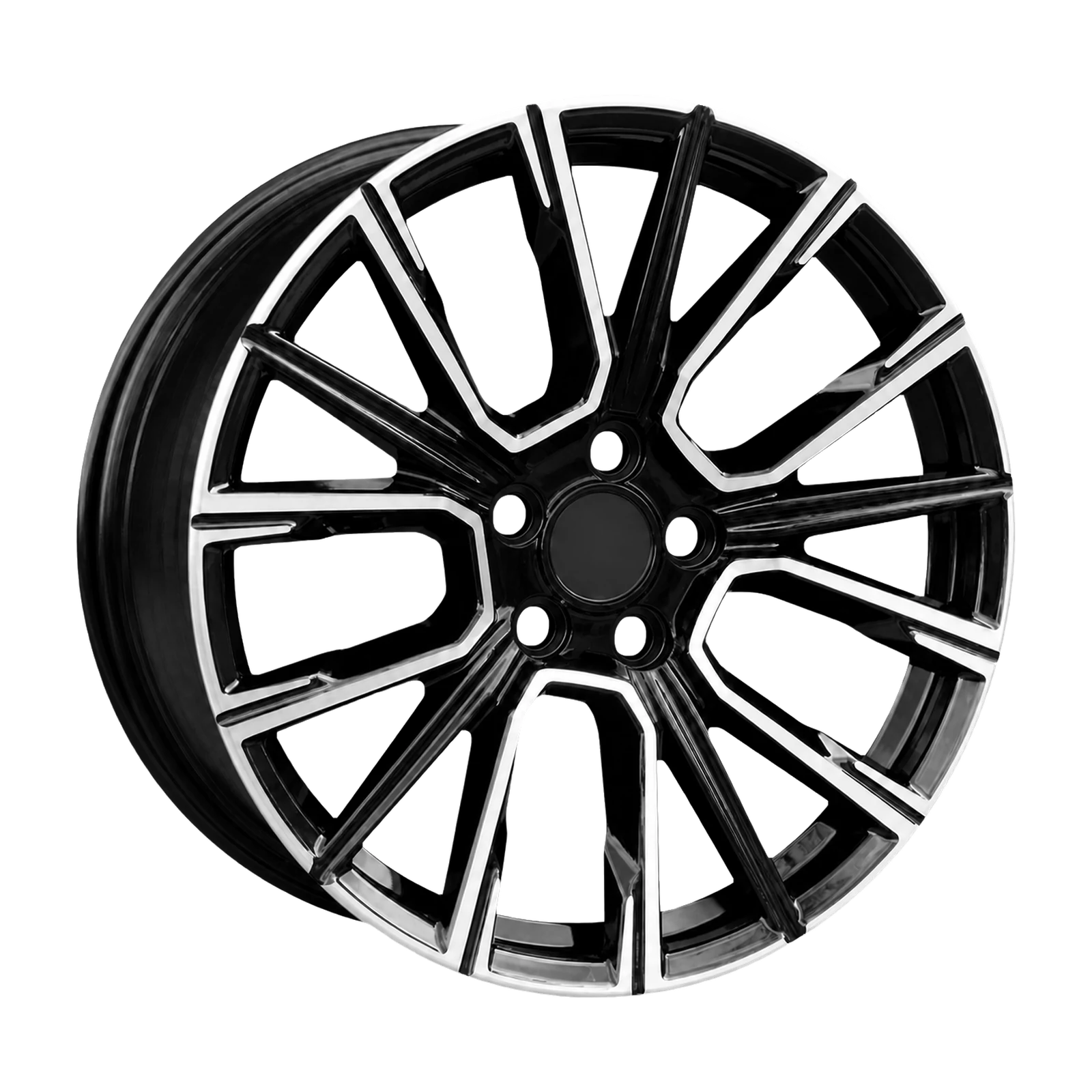 Dorimm DR-0763 Black Machined forged wheel, near-front three-quarter studio view